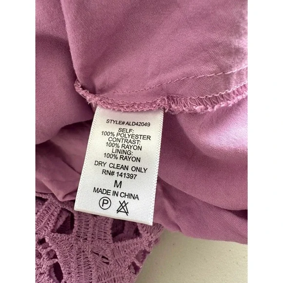 ASTR Midi Dress M Lavender Purple Pastel Lace Romantic Prom Party Wedding Guest - Picture 11 of 12